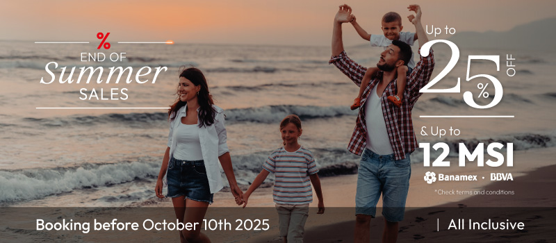 End Of Summer Sales at Tesoro at Tesoro Ixtapa traveling from September 17th, 2025 to September 30th, 2026